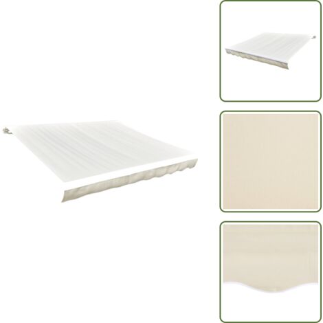 Protezione dai raggi UV - vidaXL Tendone Parasole in Tela Crema 450x300 cm - Telaio da sole
