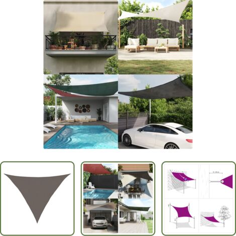 Protezione dal sole -  Vela Parasole 160 g/m² Antracite 5x5x6 m in HDPE
