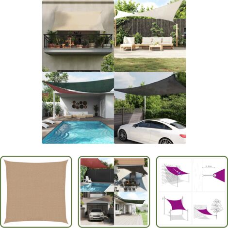 Protezione dal sole -  Vela Parasole 160 g/m² Talpa 5x5 m in HDPE