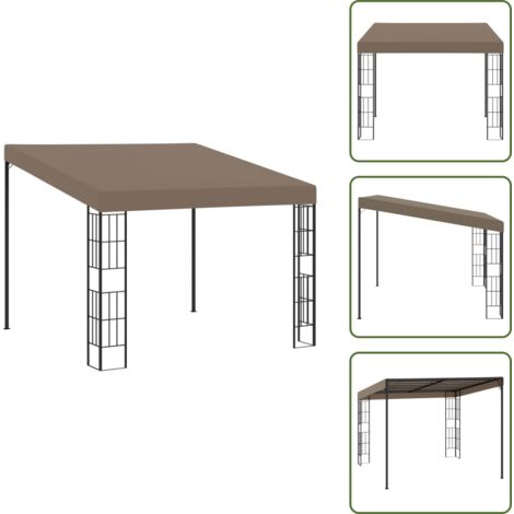 Protezione dal sole - vidaXL Gazebo a Parete 3x3 m Talpa in Tessuto - Gazebo in tessuto