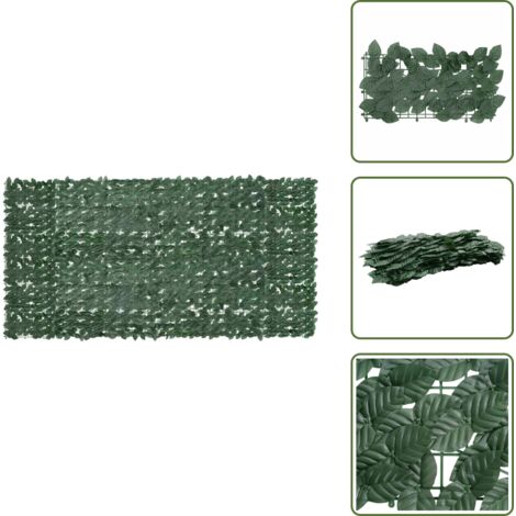 Protezione dal sole - vidaXL Paravento da Balcone con Foglie Verde Scuro 300x150 cm - Privacy balcone