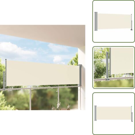 Protezione dal sole - vidaXL Tenda da Sole Laterale Retrattile 100 x 300 cm Crema - Protezione dal vento