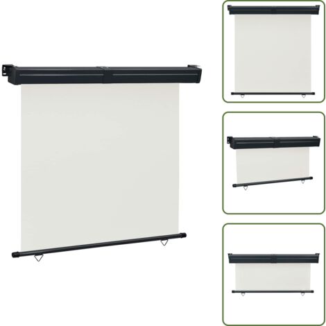Protezione dal vento - vidaXL Tendalino Laterale per Balcone 165x250 cm Crema - Tenda da balcone