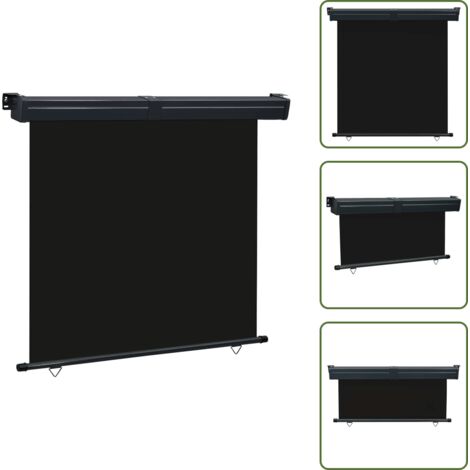 Protezione dal vento - vidaXL Tendalino Laterale per Balcone 165x250 cm Nero - Tenda per balcone nero