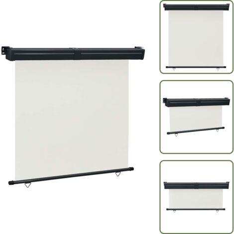 Protezione dal vento - vidaXL Tendalino Laterale per Balcone 175x250 cm Crema - Tenda in poliestere