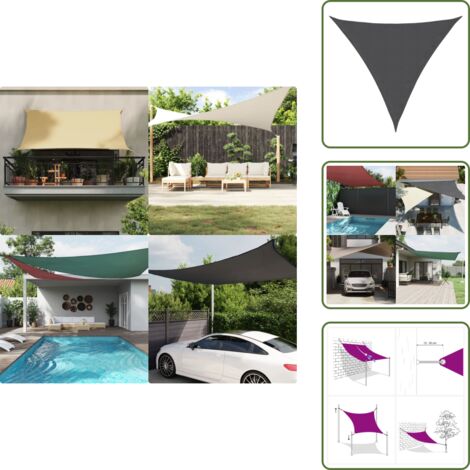 Protezione dal vento - vidaXL Vela Parasole Antracite 2x2x2 m 100% Poliestere Oxford - Protezione dalla pioggia
