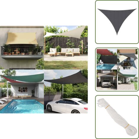 Protezione dalla pioggia - vidaXL Parasole a Vela Oxford Triangolare 3x4x4 m Antracite - Tenda esterna