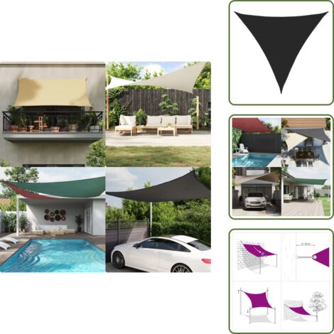 Protezione dalla pioggia - vidaXL Parasole a Vela Oxford Triangolare 4x4x4 m Nero - Tenda esterna