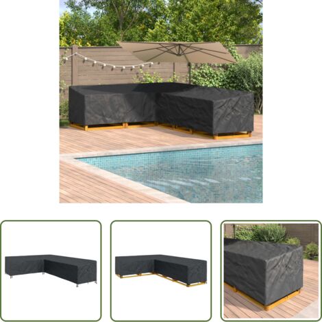 Protezione esterna -  Copertura per mobili Nero 355 x 275 x 80 cm Tessuto Oxford 210D
