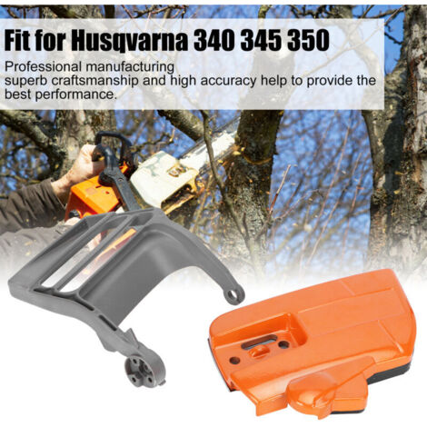Protezione laterale del freno catena Eosnow, paramano adatto per Husqvarna 340 345 350, ricambi per motoseghe