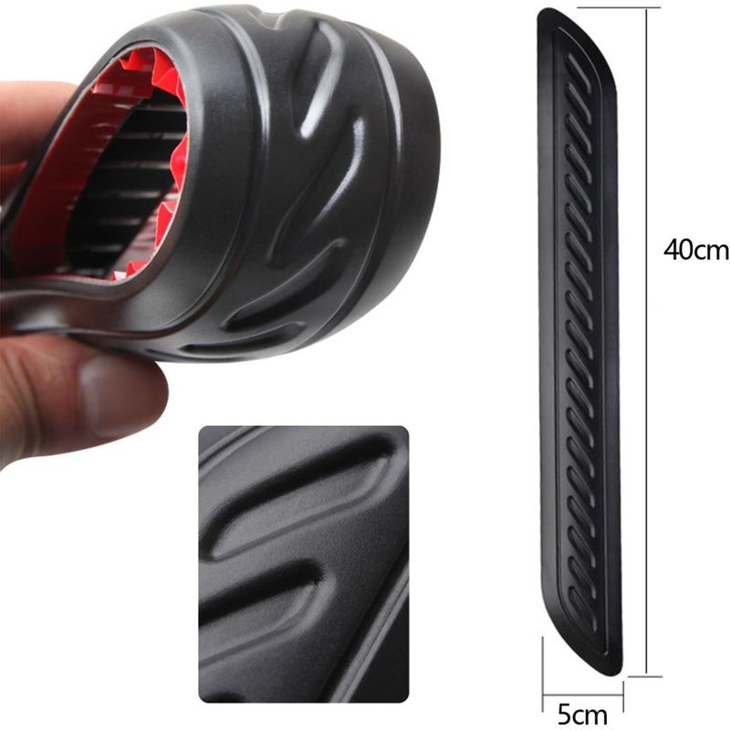 Image of Protezione paraurti in gomma modellabile nera per auto - 2 pezzi