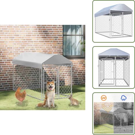 Protezione per cani - vidaXL Canile da Esterno con Tetto 200x100x125 cm - Sicurezza per cani