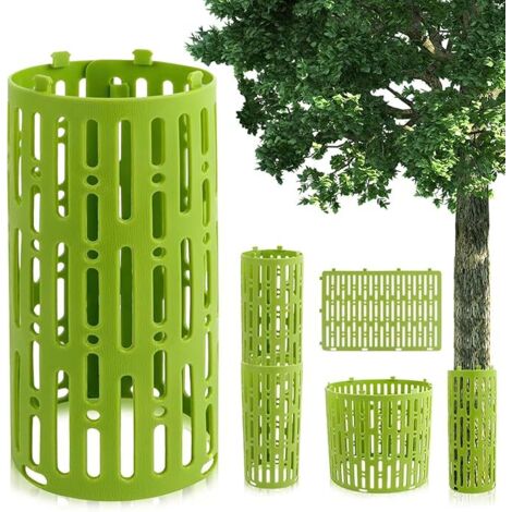 Protezione per corteccia di alberi da frutto, protezione del tronco - Protezione per corteccia estensibile per tosaerba, protezione per animali e piante, 8 pezzi