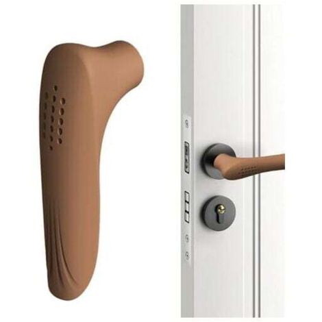 Protezione per maniglia della porta in silicone KZQ, protezione per maniglia della porta anticollisione a forma di L, protezione di sicurezza per maniglia della porta, protezione antiscivolo per leva 