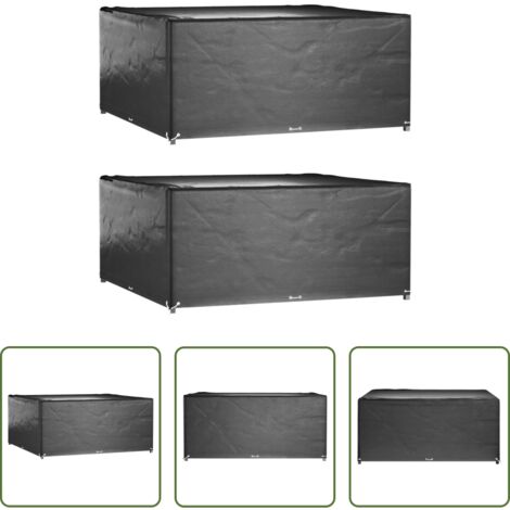 Protezione per mobili da esterno -  Copri Mobili da Giardino 2pz 16 Occhielli 300x300x75cm Quadrato