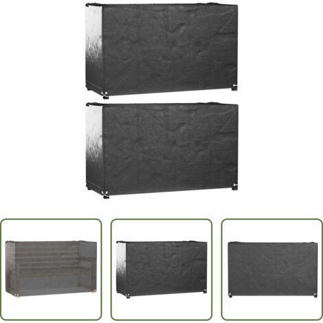 Protezione per mobili da esterno -  Copri Mobili Giardino 2pz 8 Occhielli 170x94x70 cm Rettangolare