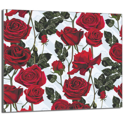Protezione per piano cottura in vetro 60x52 Roses