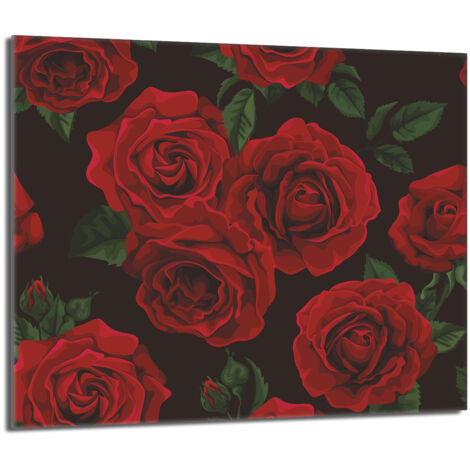 Protezione per piano cottura in vetro 60x52 Roses