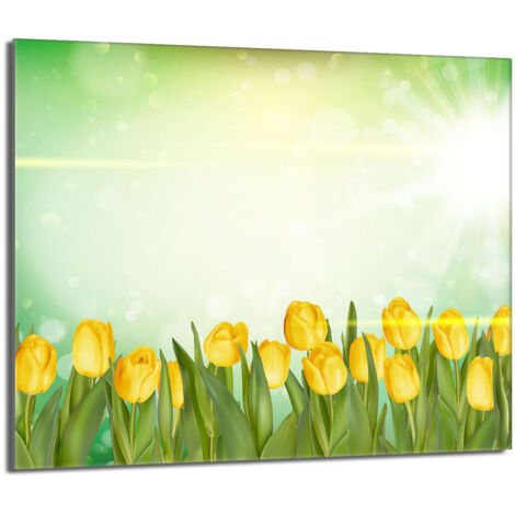 Protezione per piano cottura in vetro 60x52 Tulipani