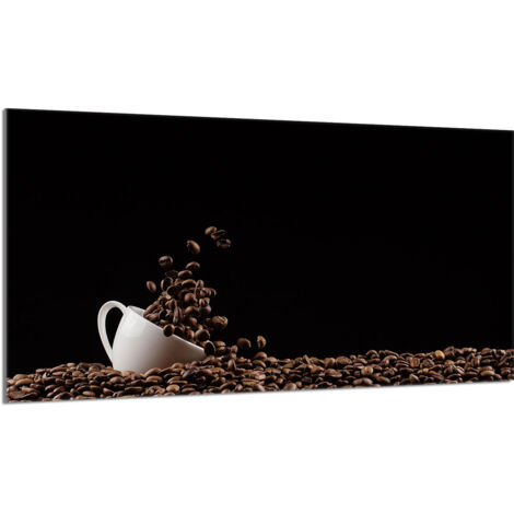 Protezione per piano cottura in vetro 90x52 Caffè