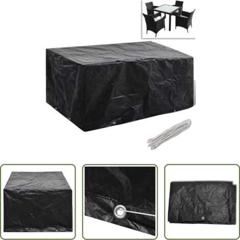 Protezione per rattan -  Copertura per Mobili da Giardino con 8 Occhielli 180x140x90 cm