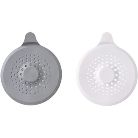 Protezione per scarico in silicone, filtro per capelli in silicone in 2 pezzi, protezione per scarico del lavandino con ventosa, filtro per scarico della vasca da bagno, per doccia, vasca e cucina