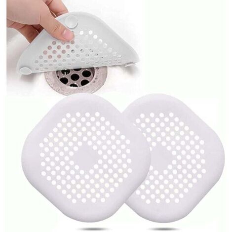 Protezione per scarico in silicone in 2 pezzi, filtro per lavello da cucina con ventosa, filtro per scarico vasca, filtro per lavello da cucina e da bagno