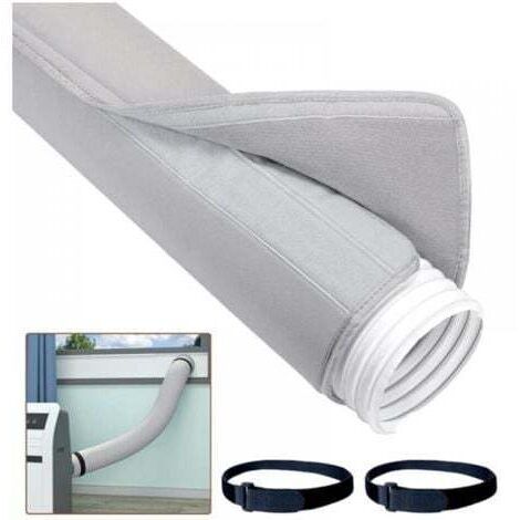Protezione per tubo flessibile del condizionatore d'aria 150x53 cm, copertura isolante portatile per tubo flessibile del condizionatore d'aria da 5" e 5,9", manicotto protettivo in EVA per tubi di sca