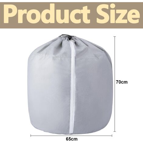 Protezione per vasi da esterno in 2 pezzi - Protezione invernale per vasi da fiori - Copertura invernale riutilizzabile per piante in vaso 70x65 cm Grigio