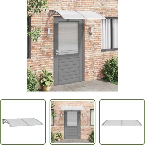 Protezione porta -  Tettoia per Porta Grigia 150x100 cm Policarbonato