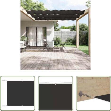 Protezione privacy -  Paravento Verticale Antracite 140x800 cm Tessuto Oxford