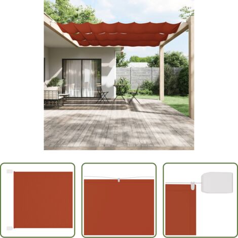 Protezione privacy -  Paravento Verticale Terracotta 140x420 cm in Tessuto Oxford