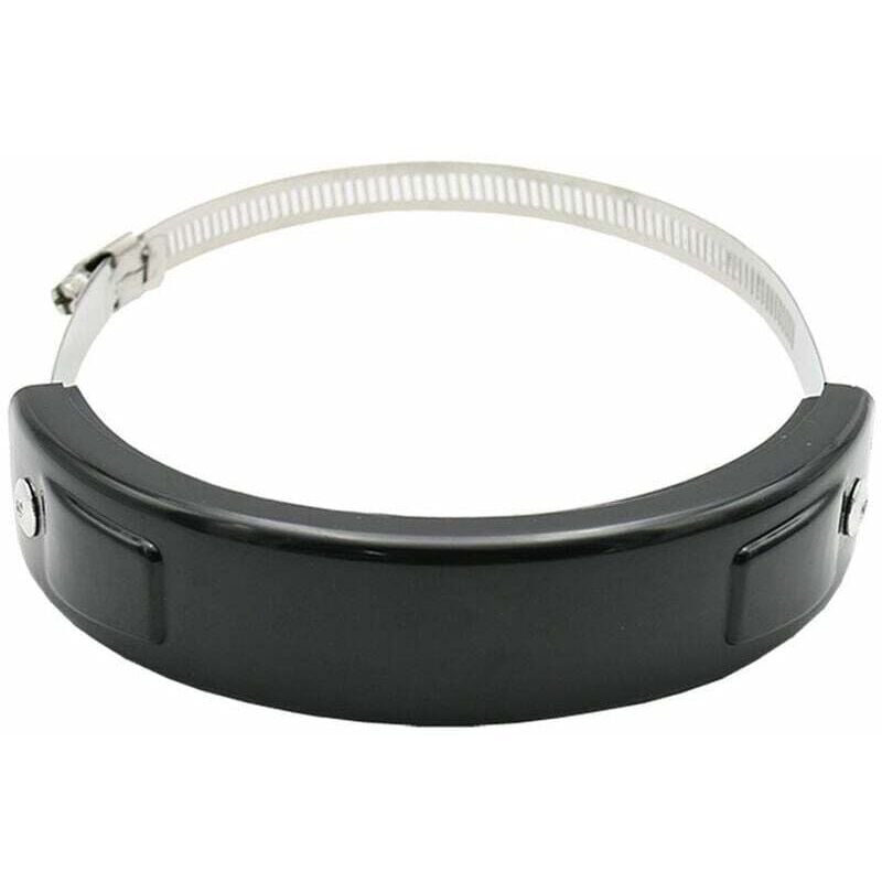 Image of Protezione scarico moto Coprisedile ovale da 100 mm a 160 mm, protezione rotonda per scarico - Nero