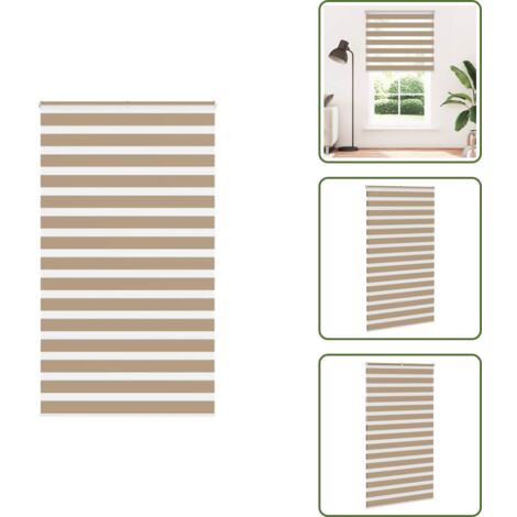 Protezione solare - vidaXL Tenda a Rullo Zebra Larghezza Tessuto 125,9 cm Poliestere - Tenda da finestra