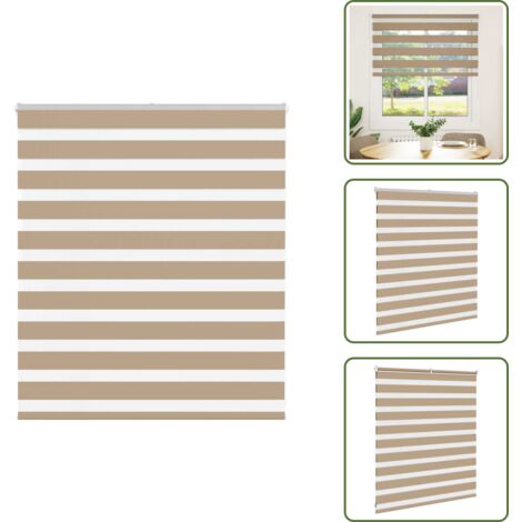 Protezione solare - vidaXL Tenda a Rullo Zebra Larghezza Tessuto 130,9 cm Poliestere - Tenda da finestra