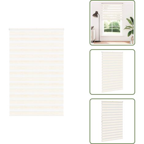 Protezione solare - vidaXL Tenda a Rullo Zebra Larghezza Tessuto 135,9 cm Poliestere - Tenda da finestra