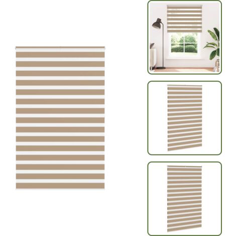 Protezione solare - vidaXL Tenda a Rullo Zebra Larghezza Tessuto 140,9 cm Poliestere - Tenda da finestra