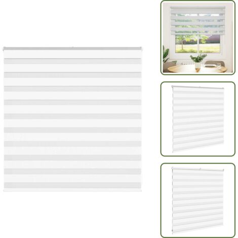 Protezione solare - vidaXL Tenda a Rullo Zebra Larghezza Tessuto 140,9 cm Poliestere - Tenda da finestra