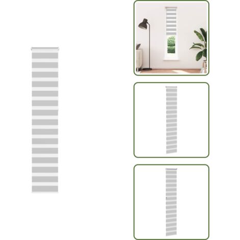 Protezione solare - vidaXL Tenda a Rullo Zebra Larghezza Tessuto 45,9 cm Poliestere - Tenda da finestra