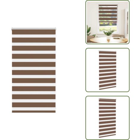 Protezione solare - vidaXL Tenda a Rullo Zebra Larghezza Tessuto 80,9 cm Poliestere - Tenda da finestra
