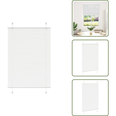 Protezione solare - vidaXL Tenda Plissettata Bianca 85x150 cm Larghezza Tessuto 84,4 cm - Tenda bianca