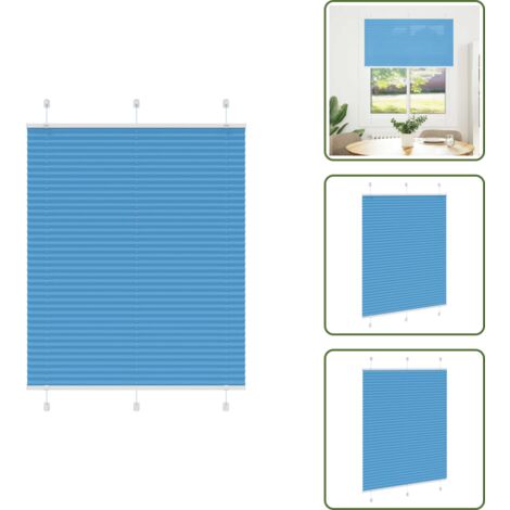 Protezione solare - vidaXL Tenda Plissettata Blu 105x150 cm Larghezza Tessuto 104,4 cm - Tenda da camera