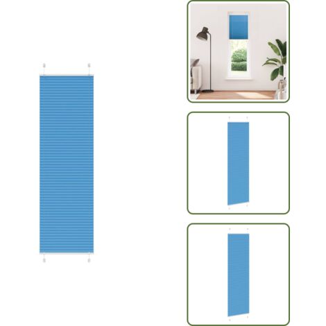 Protezione solare - vidaXL Tenda Plissettata Blu 65x200 cm Larghezza Tessuto 64,4 cm - Tenda per camera da letto