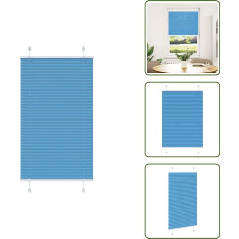 Protezione solare - vidaXL Tenda Plissettata Blu 80x100 cm Larghezza Tessuto 79,4 cm - Tenda per camera da letto