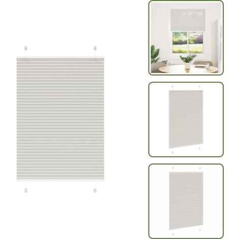 Protezione solare - vidaXL Tenda Plissettata Grigio Chiaro 90x100 cm Larghezza Tessuto - Tenda per finestra