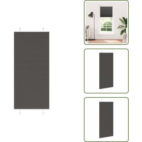 Protezione solare - vidaXL Tenda Plissettata Nera 100x200 cm Larghezza Tessuto 99,4 cm - Tenda per finestra