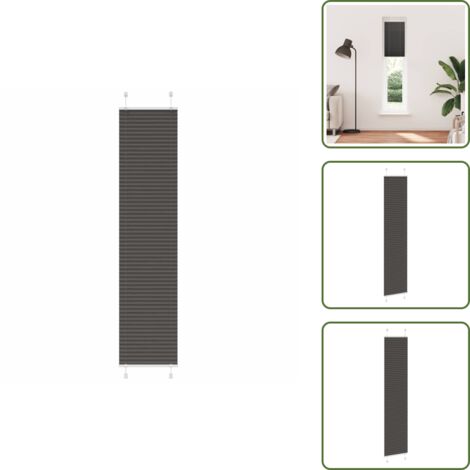 Protezione solare - vidaXL Tenda Plissettata Nera 50x200 cm Larghezza Tessuto 49,4 cm - Tenda per finestra
