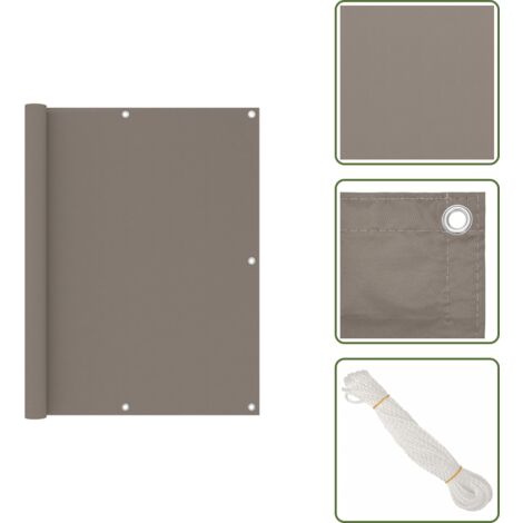 Protezione UV - vidaXL Paravento da Balcone Talpa 120x400 cm Tessuto Oxford - Paravento in tessuto oxford