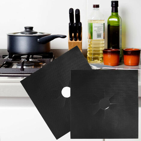 Protezioni per Fornelli a gas piano cottura Riutilizzabili Colore - Nero