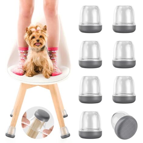 Protezioni per gambe di sedie per pavimenti in moquette e legno duro, protezioni per piedini di mobili da 16 pezzi, le coperture possono ridurre il rumore, 19-25 mm